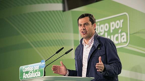 Juanma Moreno, candidato del Partido Popular a la Junta de Andalucía. 