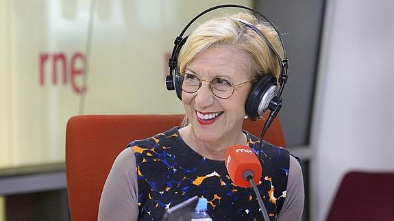 Rosa Díez, durante la entrevista. 