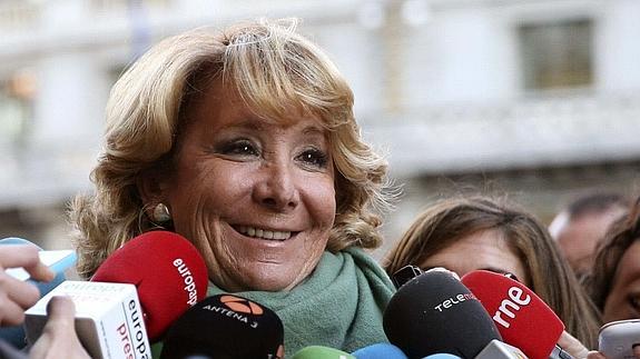 La candidata popular a la alcaldía de Madrid, Esperanza Aguirre.
