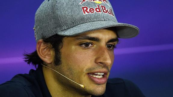 Carlos Sainz, en una rueda de prensa. 