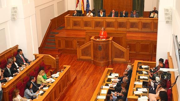 Salón de plenos de las Cortes de Castilla-La Mancha. 