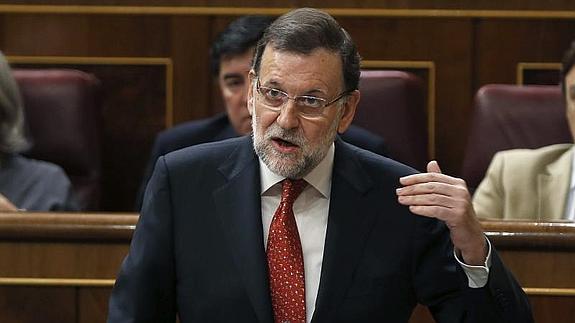 Mariano Rajoy, hoy en el Congreso.