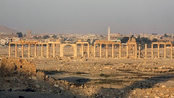 La antigua ciudad de Palmira en Siria. 