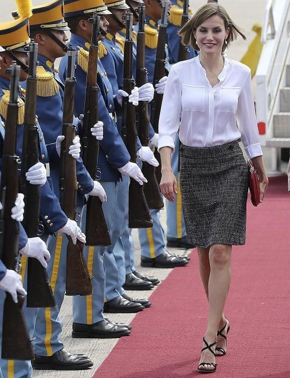La Reina, a su llegada a Honduras. 