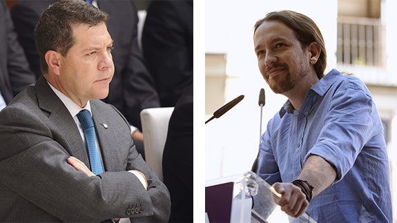 Emiliano García-Page y Pablo Iglesias.