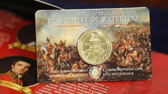 Moneda conmemorativa de 2,5 euros que recuerda el segundo centenario de la batalla de Waterloo.