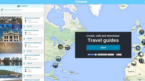 Troovel ayuda a los usuarios a planificar los viajes de forma rápida e intuitiva.