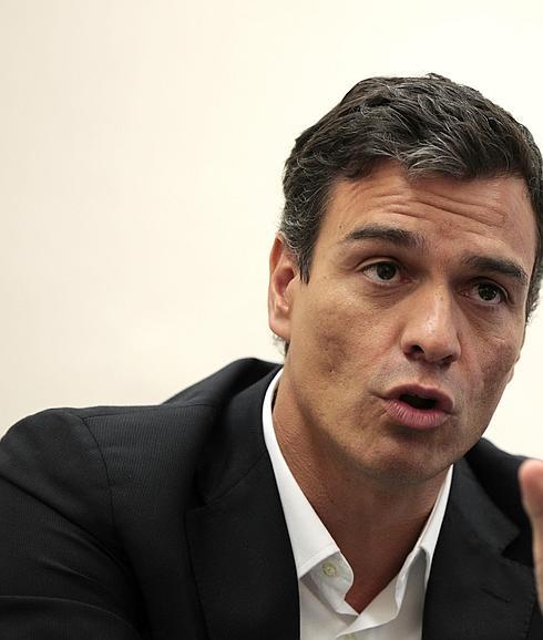 El líder del Partido Socialista Obrero Español (PSOE) Pedro Sánchez, durante un encuentro con la Comunidad española en México.