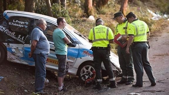 Vista del lugar donde ocurrió el accidente en La Coruña. 