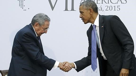 Raúl Castro y Barack Obama, en Panamá en abril de 2014.