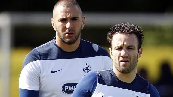 Benzema y Valbuena.