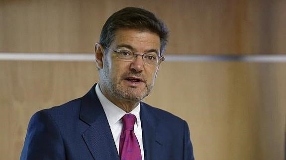 El ministro de Justicia, Rafael Catalá. 