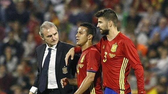 Thiago se retira lesionado en el Rico Pérez.