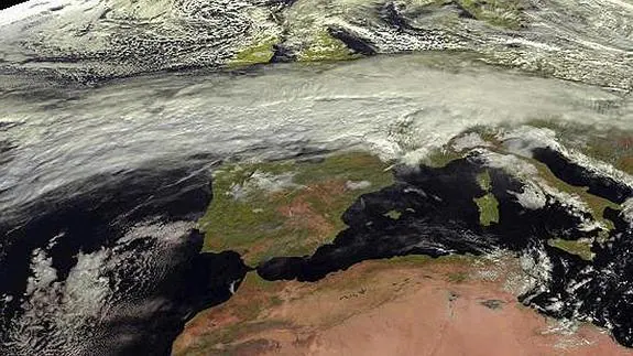 Imagen tomada por el satélite Meteosat.