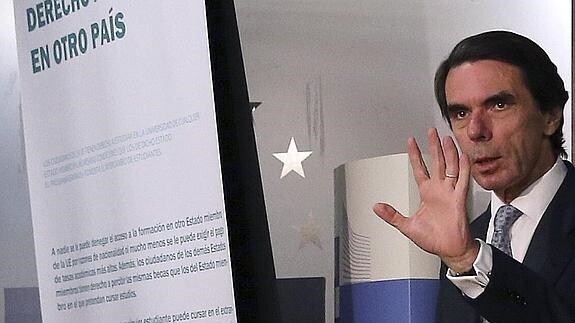El expresidente del Gobierno y presidente de la Fundación FAES, José María Aznar.