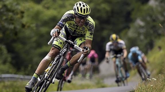 Contador, durante una etapa del Tour de 2015. 