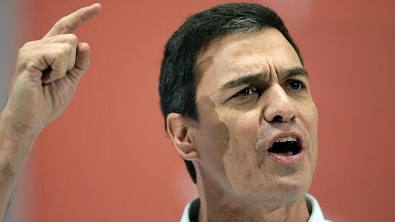 El candidato del PSOE, Pedro Sánchez. 