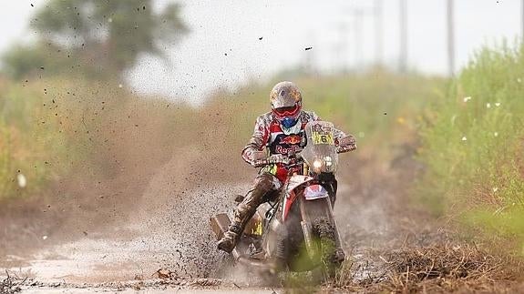 Joan Barreda, durante la tercera etapa. 