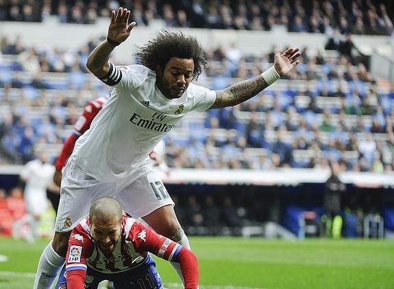 Marcelo, durante un momento del partido. 