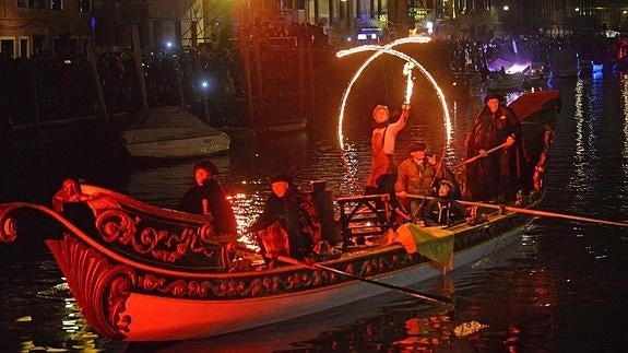 Espectáculo en el carnaval de Venecia.