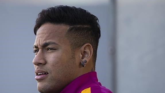 Neymar, delantero del Barcelona, en un entrenamiento. 