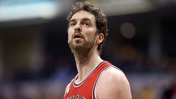 Pau Gasol, durante un partido con los Bulls. 