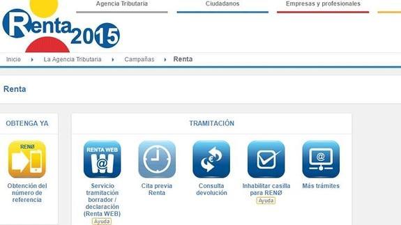 Página web de la Agencia Tributaria.
