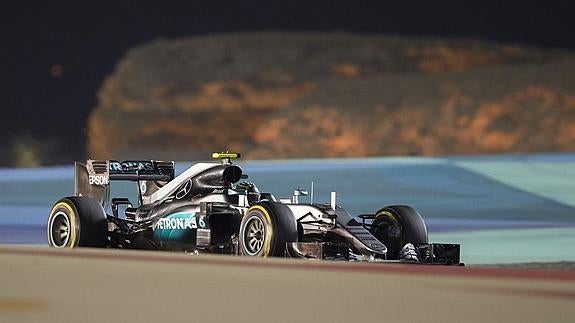 Rosberg, durante una carrera. 