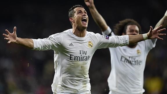 Cristiano celebra su tercer gol. 