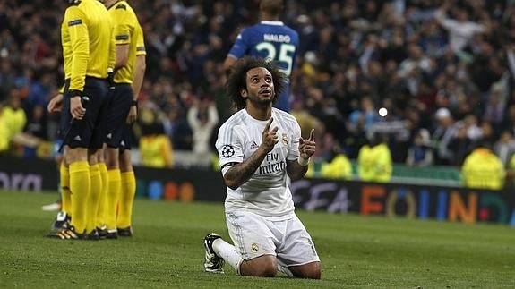 Marcelo, durante un momento del partido. 