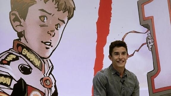 Marc Márquez, en la presentación del cómic 'La historia de un sueño'. 