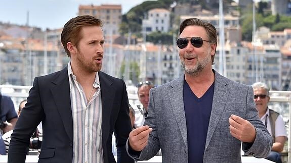 Ryan Gosling y Russell Crowe. 