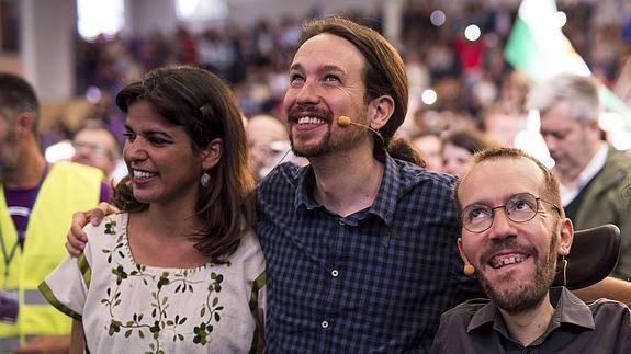 Pablo Iglesias, junto con Pablo Echenique. 