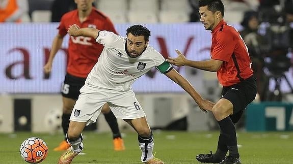 Xavi Hernández, durante un partido de esta temporada. 