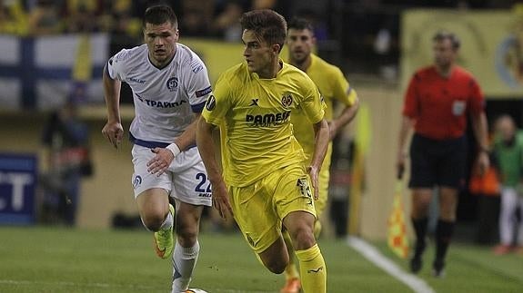 Denis Suárez, durante un partido con el Villareal. 