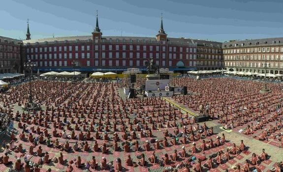 Vista de la Plaza Mayor de Madrid en la anterior convocatoria. 