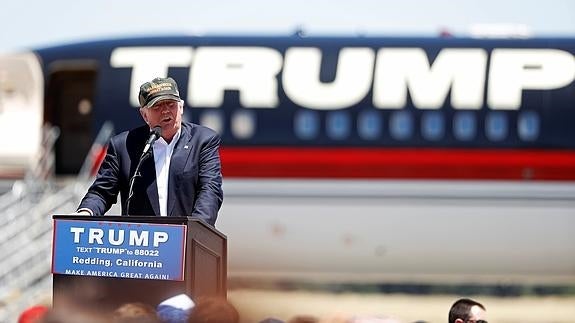 Donald Trump, durante un acto de campaña. 