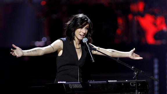 La cantante Christina Grimmie, durante una actuación.