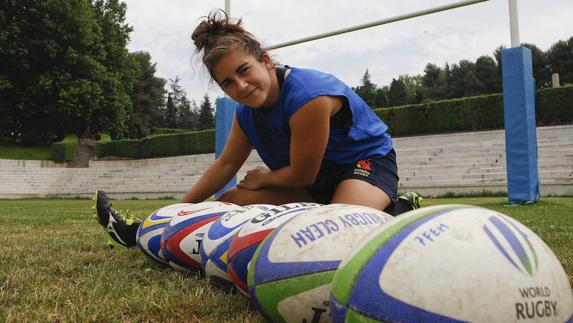 Patricia García, en el estadio central de Madrid. 