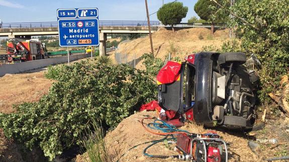 Accidente de tráfico an el A-1 que dejó dos víctimas.