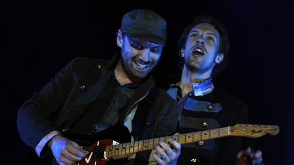 Coldplay, durante un concierto. 