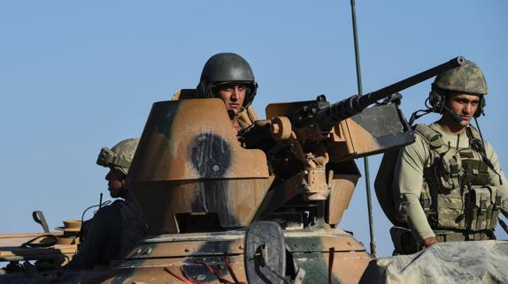 Soldados turcos implicados en la operación. 