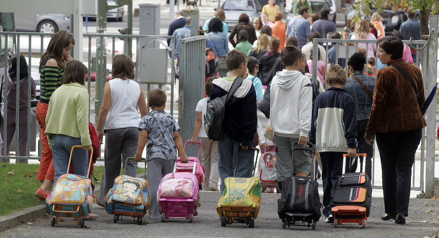 Regreso a las aulas tras las vacaciones de verano. 