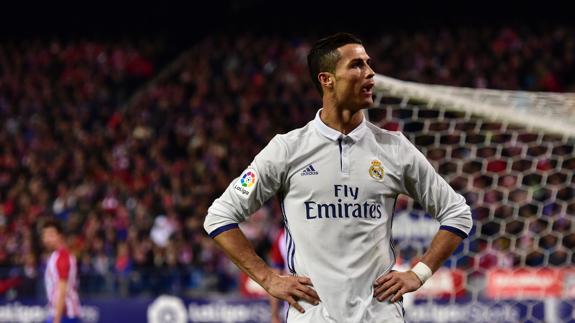 Cristiano celebra uno de sus goles. 