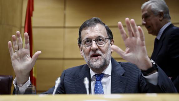 Mariano Rajoy, en el Senado. 