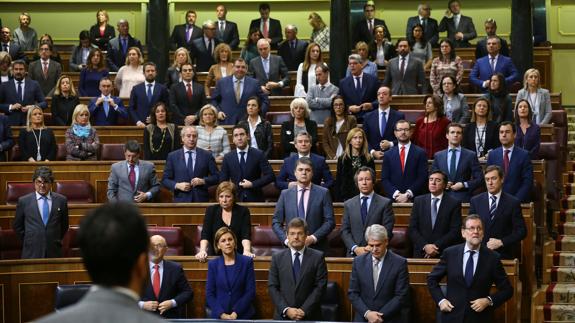 Minuto de silencio en el Congreso. 