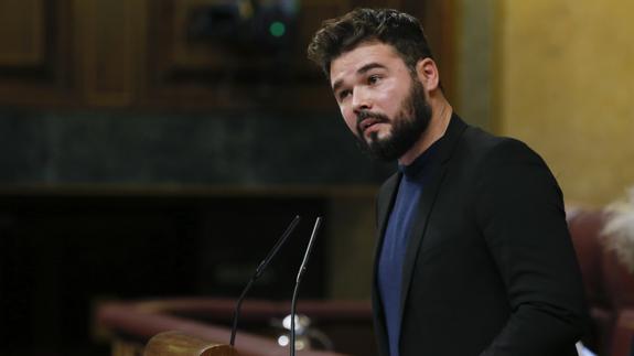 El portavoz adjunto de Esquerra Republicana (ERC) en el Congreso, Gabriel Rufián.