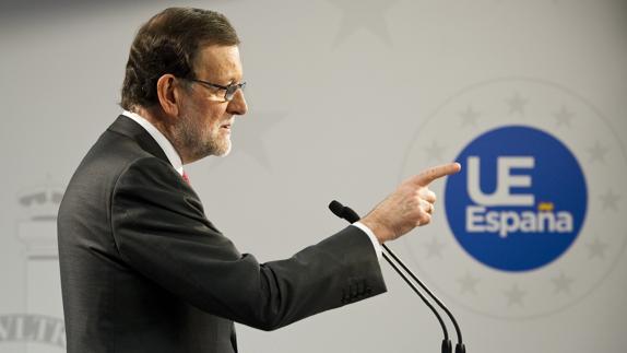 Rajoy, durante la conferencia de prensa. 