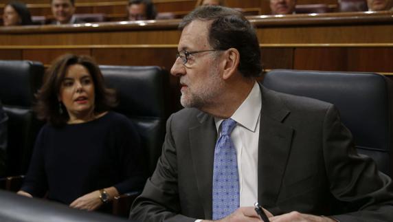 Mariano Rajoy y Soraya Saénz de Santamaría.