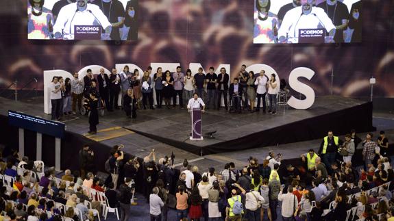 Pablo Iglesias, durante un evento de Podemos.